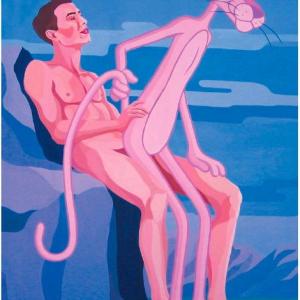 Jeff Koons & Pink Panther - Giuseppe Veneziano